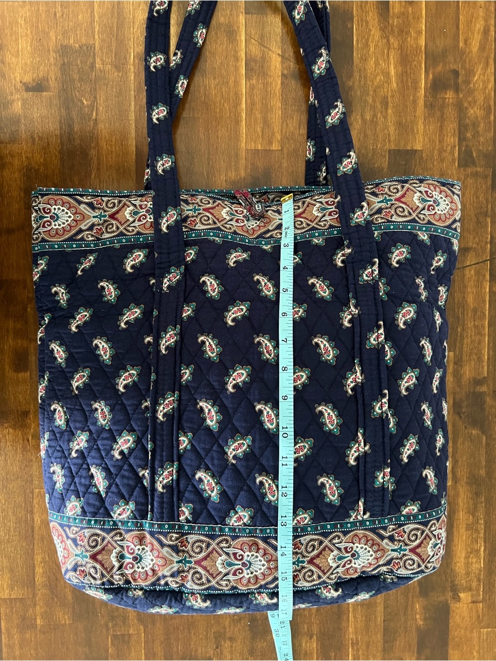 Vera Bradley Vintage Navy Paisley Large Tote - Picture 5 of 9